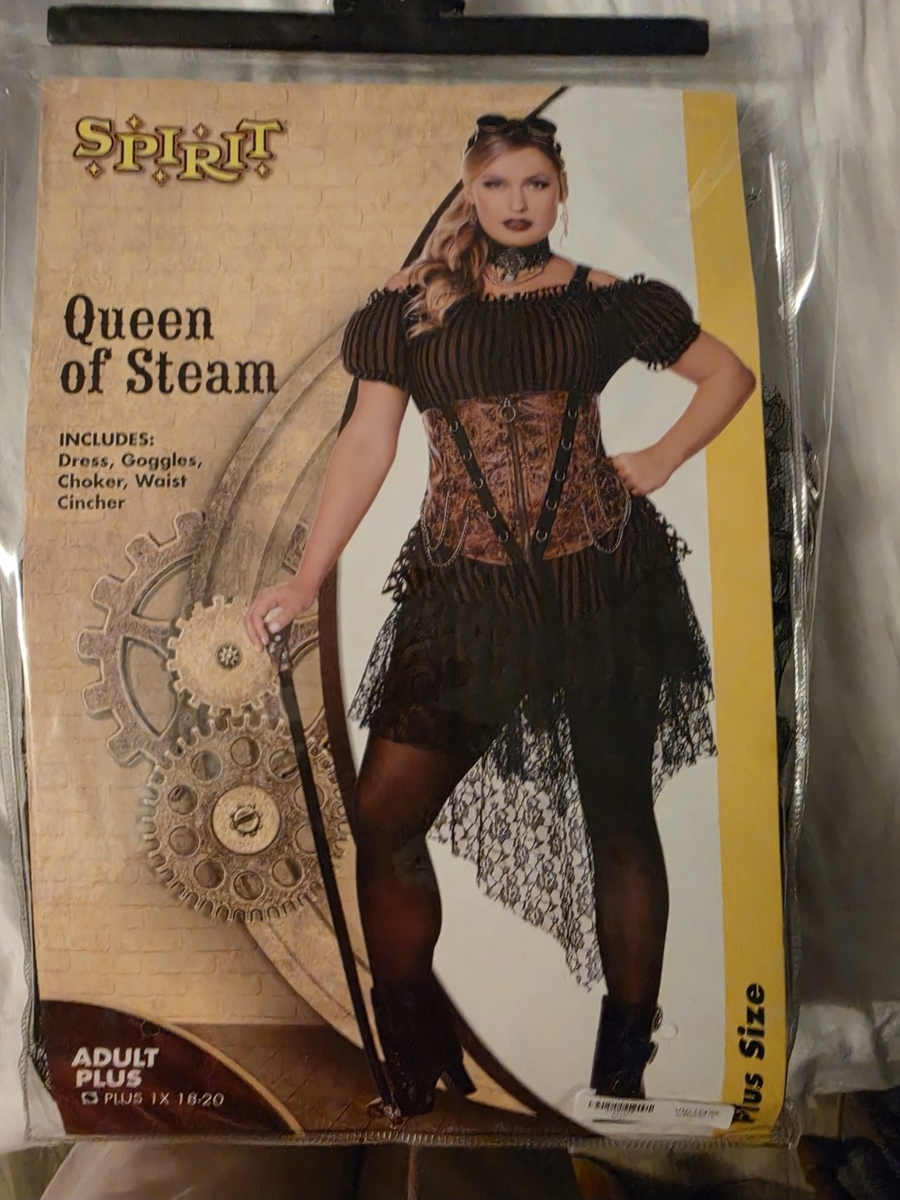 Spirit Queen of Steam Plus Size Costume — Black & Brown